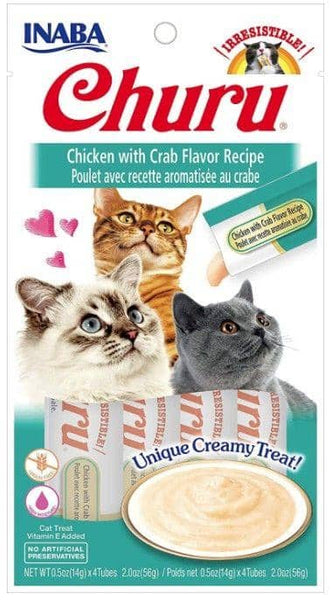 Image of Inaba Churu Chicken with Crab Flavor Recipe Creamy Cat Treat