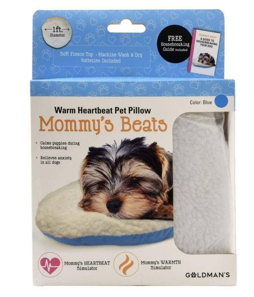 Image of Goldmans Mommys Beats Warm Heartbeat Pet Pillow Blue