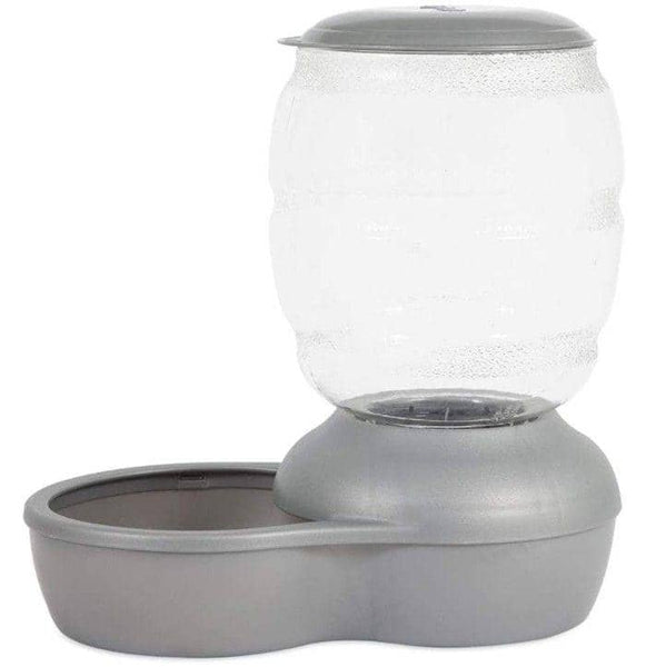 Image of Petmate Replendish Pet Feeder with Microban Pearl Silver Gray