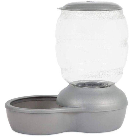 Image of Petmate Replendish Pet Feeder with Microban Pearl Silver Gray