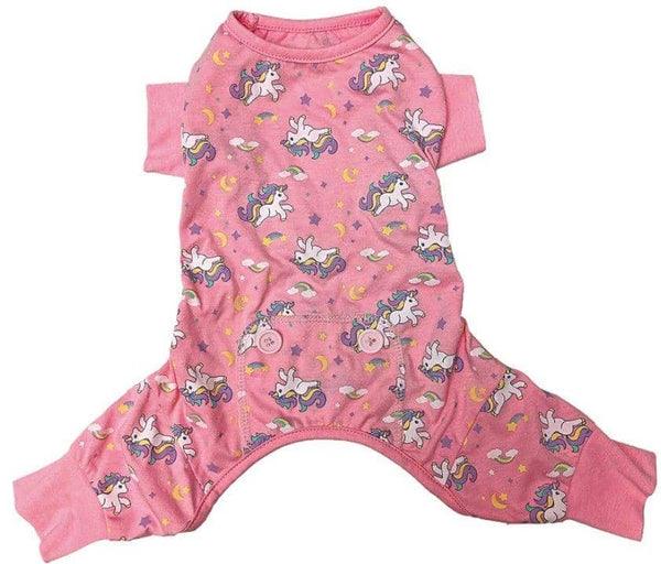 Image of Fashion Pet Unicorn Dog Pajamas Pink