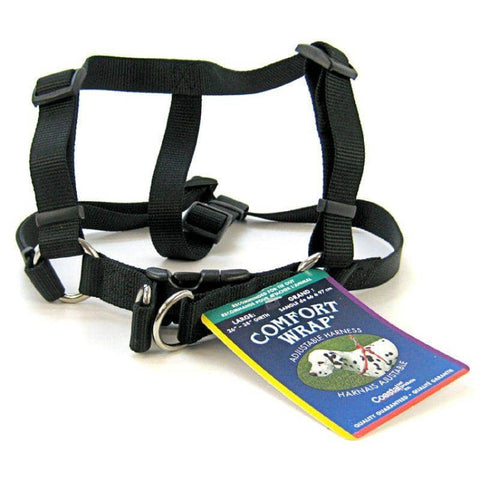 Image of Tuff Collar Comfort Wrap Nylon Adjustable Harness - Black