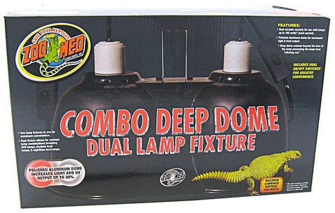 Image of Zoo Med Combo Deep Dome Dual Lamp Fixture
