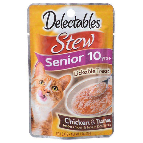 Image of Hartz Delectables Stew Senior Lickable Cat Treats - Chicken & Tuna