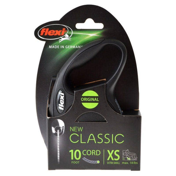 Image of Flexi New Classic Retractable Cord Leash - Black