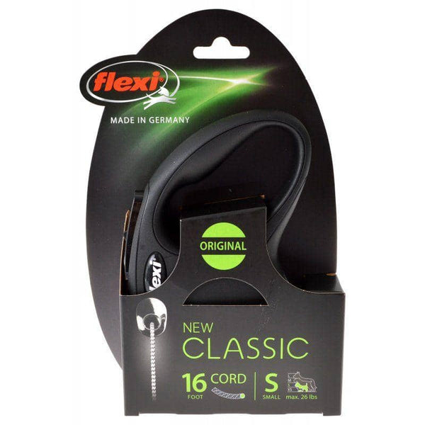 Image of Flexi New Classic Retractable Cord Leash - Black