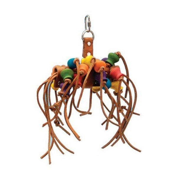 Image of Penn Plax Bird Life Leather-Kabob Parrot Toy
