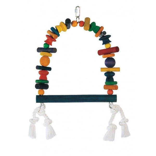 Image of Living World Junglewood Wood & Rope Swing Bird Toy