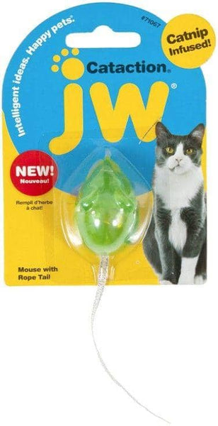 Image of JW Pet Cataction Catnip Infused Mouse With Bell And Tail Cat Toy