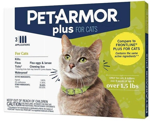 Image of PetArmor Plus Flea and Tick Treatment for Cats (Over 1.5 Pounds)