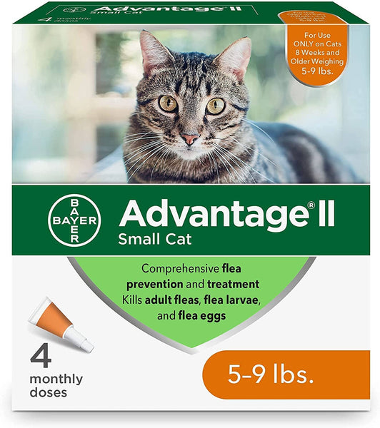 Advantage II Flea and Lice Treatment Cats Under 9 LB SMALL CAT Pets Go Here