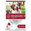 K9 Advantix II Flea & Tick Treatment for Dogs 21-55 LB