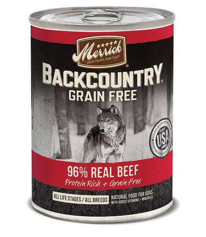 Merrick Dog Backcountry Grain Free 96% Beef 12.7 Oz