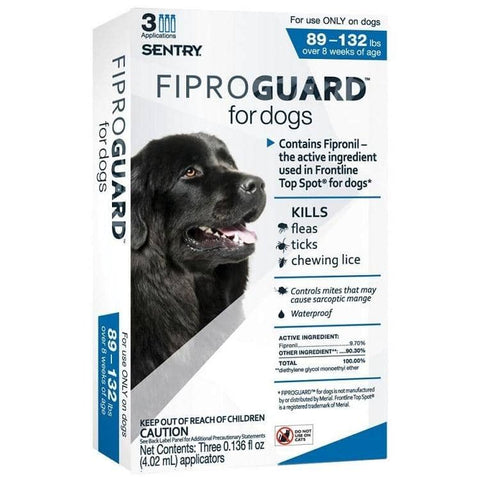 Sentry Fiproguard for Dogs 89 132-DOG-Sentry-Pets Go Here 89-132 lb, fiproguard, flea, lice, pet meds, sentry, tick Pets Go Here, petsgohere