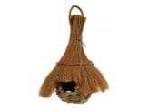 Prevue Pet Products Finch Tiki Hut Nest Mat Grass and Bamboo 1ea/6 In X 9.5 in