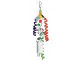 Prevue Pet Products Chime Time Tornado Bird Toy Multi-Color 4 In X 11 In