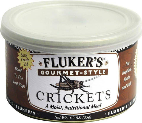 Fluke's Gourmet-Style Canned Crickets 1.2 OZ food Pets Go Here, petsgohere