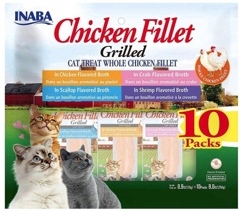 Image of Inaba Chicken Fillet Cat Treat Whole Chicken Fillet Variety Pack