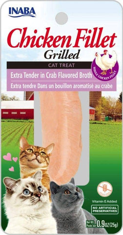 Image of Inaba Chicken Fillet Grilled Cat Treat Extra Tender in Crab Flavored Broth