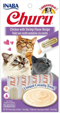 Image of Inaba Churu Chicken with Shrimp Flavor Recipe Creamy Cat Treat