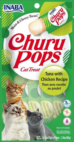 Image of Inaba Churu Pops Tuna with Chicken Recipe Cat Treat
