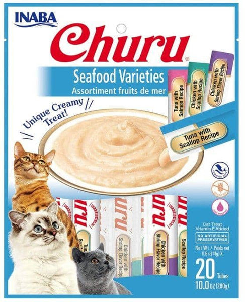 Image of Inaba Churu Seafood Varieties Creamy Cat Treat