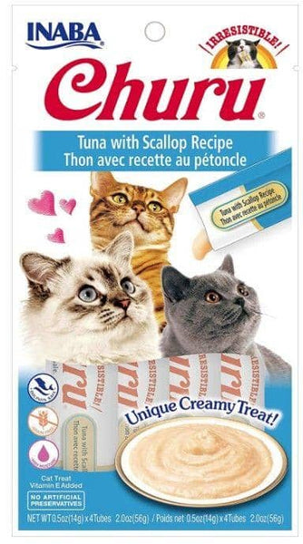 Image of Inaba Churu Tuna with Scallop Recipe Creamy Cat Treat