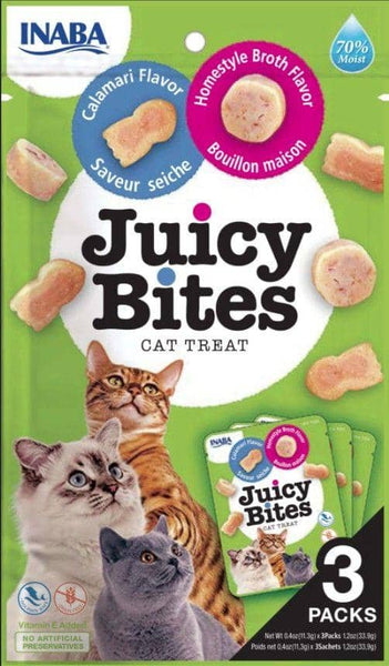 Image of Inaba Juicy Bites Cat Treat Homestyle Broth and Calamari Flavor