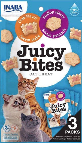 Image of Inaba Juicy Bites Cat Treat Scallop and Crab Flavor