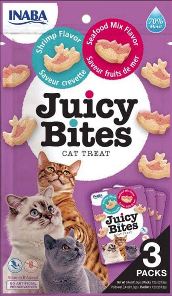 Image of Inaba Juicy Bites Cat Treat Shrimp and Seafood Mix Flavor