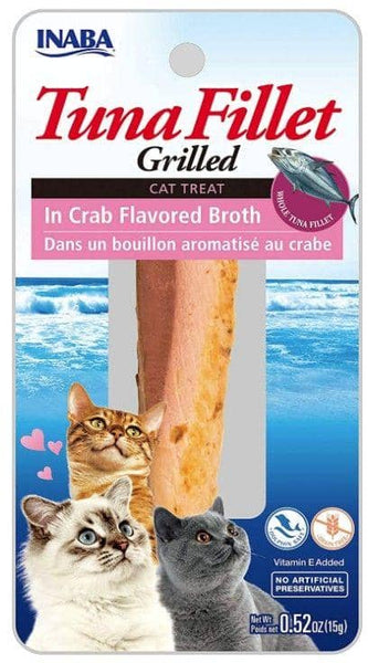 Image of Inaba Tuna Fillet Grilled Cat Treat in Crab Flavored Broth