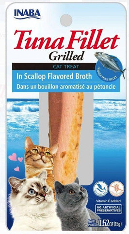 Image of Inaba Tuna Fillet Grilled Cat Treat in Scallop Flavored Broth