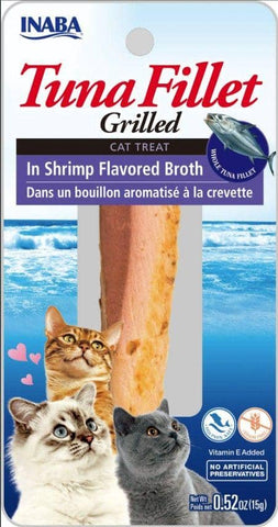 Image of Inaba Tuna Fillet Grilled Cat Treat in Shrimp Flavored Broth