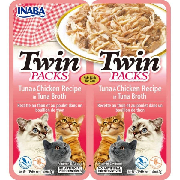 Image of Inaba Twin Packs Tuna and Chicken Recipe in Tuna Broth for Cats