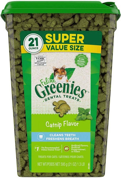 Image of Greenies Feline Natural Dental Treats Catnip Flavor