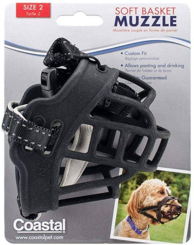 Image of Coastal Pet Soft Basket Muzzle for Dogs Black