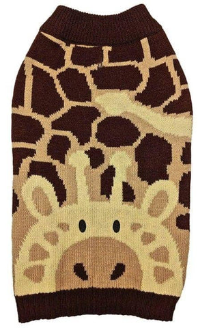 Image of Fashion Pet Giraffe Dog Sweater Brown