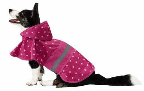 Image of Fashion Pet Polka Dot Dog Raincoat Pink