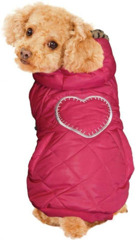 Image of Fashion Pet Girly Puffer Dog Coat Pink