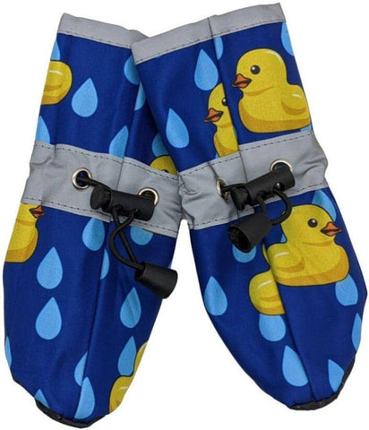 Image of Fashion Pet Rubber Ducky Dog Rainboots Royal Blue