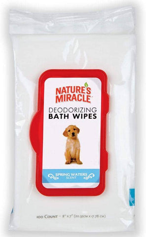 Image of Natures Miracle Deodorizing Dog Bath Wipes Spring Waters