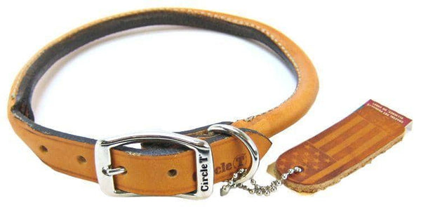 Image of Circle T Leather Round Collar - Tan
