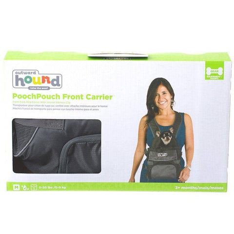 Image of Outward Hound Pet-A-Roo Front Style Pet Carrier - Black