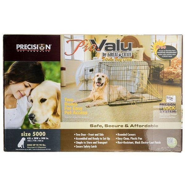 Image of Precision Pet Pro Value by Great Crate - 2 Door Crate - Black