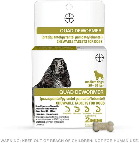 Bayer Quad Dewormer M 26-60 Lb