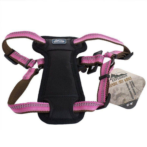 Image of K9 Explorer Reflective Adjustable Padded Dog Harness - Rosebud