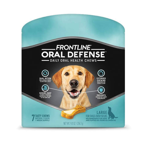 Frontline Oral Defense Daily Dental Chews for Large Dogs 7 Chews