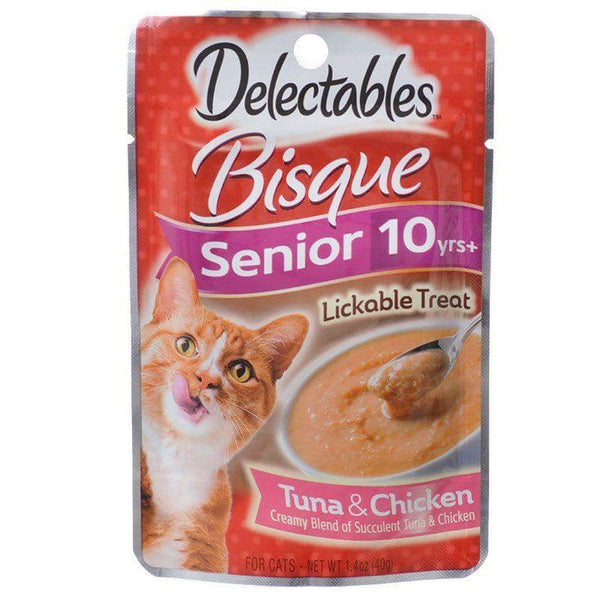 Image of Hartz Delectables Bisque Senior Lickable Cat Treats - Tuna & Chicken