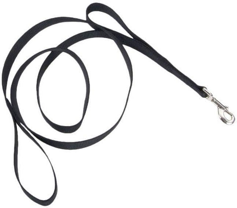 Image of Loops 2 Double Nylon Handle Leash - Black