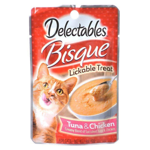Image of Hartz Delectables Bisque Lickable Cat Treats - Tuna & Chicken
